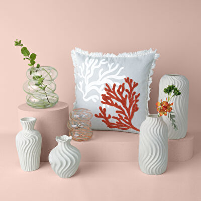 Linens Bale Vazo 17x17x20 cm Yeşil