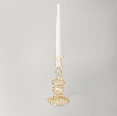 Linens Ecow Şamdan 9x9x19 cm Somon