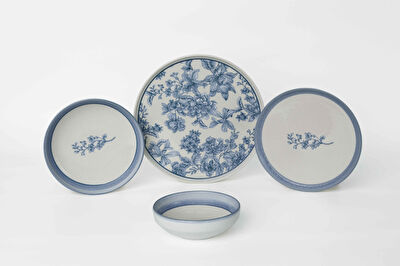 Pierre Cardin Isla Blue Porselen 24 Parça Yemek Takımı