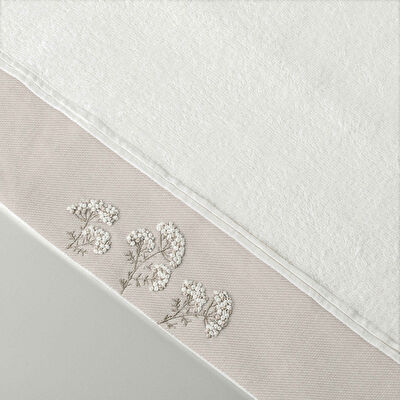 Linens Nora Bambu 50x85 cm Yüz Havlusu Ekru (450 G/M²)