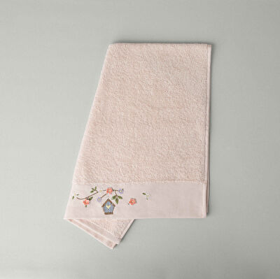 Linens Luvena Pamuk Yüz Havlusu 50x85 Cm Somon
