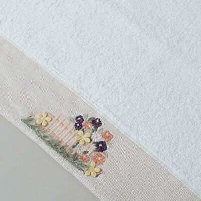 Linens Eloi Pamuk Yüz Havlusu 50x85 Cm Beyaz