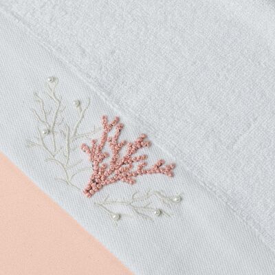Linens Coral Bambu El Havlusu 30x45 Cm Beyaz