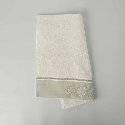 Linens Minta Pamuk 50x85 cm Yüz Havlusu Ekru (450 G/M²)