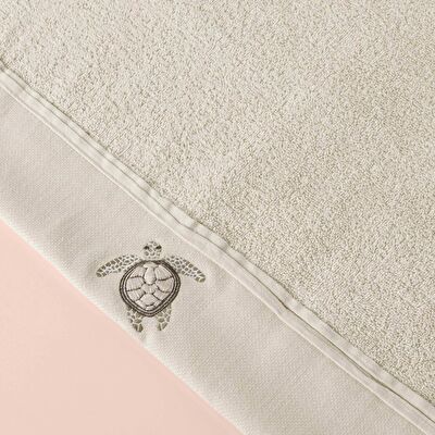 Linens Turtles Pamuk Yüz Havlusu 50X85 Cm Bej