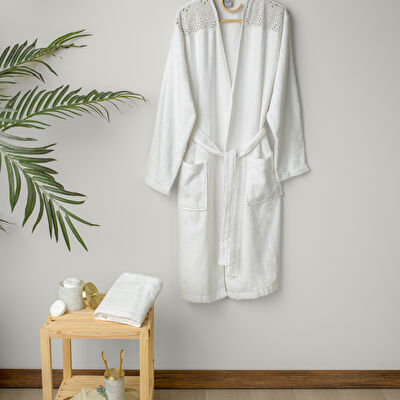 Linens Elia Bambu m/l Bornoz Seti Beyaz