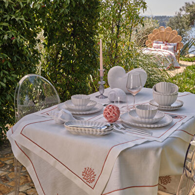 Linens Coral Çukur Tabak 18,5 cm Ekru