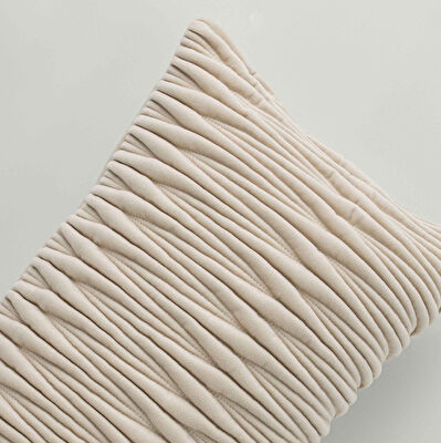 Linens Fiddle 30x50 cm Kırlent Kılıfı Bej