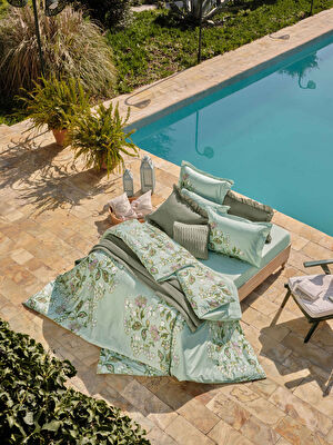 Linens Jedi 45x45 cm Kırlent Kılıfı Natural-Yeşil