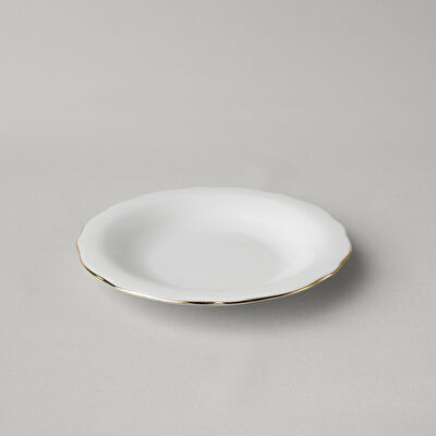Linens Elegant Porselen Çukur Tabak 23 cm Gold