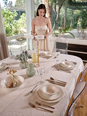 Linens Elegant Porselen Çukur Tabak 23 cm Gold