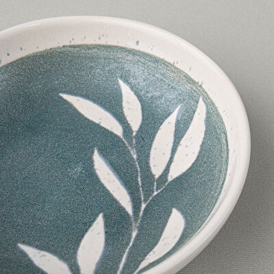 Linens Daphne Seramik 13 cm Çerezlik Yeşil