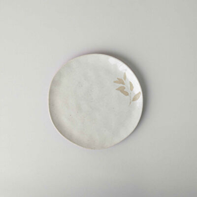 Linens Laurel Seramik 26 cm Servis Tabağı Ekru