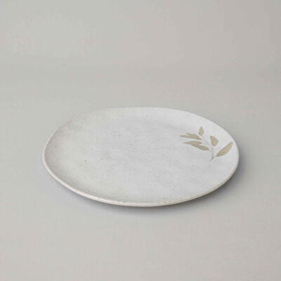 Linens Laurel Seramik 26 cm Servis Tabağı Ekru