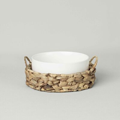 Linens Straw Porselen 22,6x8,5 cm Sunum Kasesi