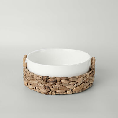 Linens Straw Porselen 27,7x10 cm Sunum Kasesi