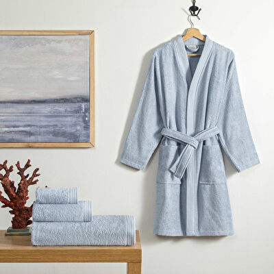 Linens Cozy Bambu S/M Bornoz Mavi (360 G/M²)