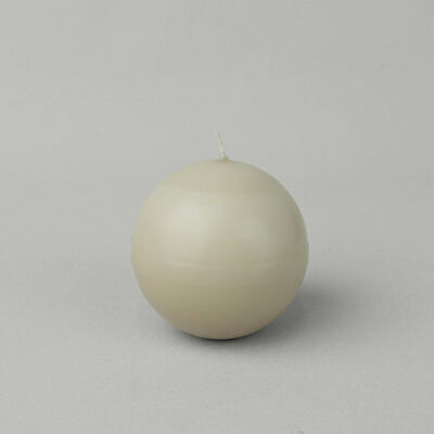 Linens Basic Çap 10 cm Yuvarlak Mum Bej