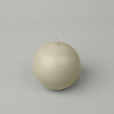 Linens Basic Çap 10 cm Yuvarlak Mum Bej