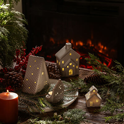 Linens Basic Çap 7 Yükseklik 10 cm Baton Mum Kiremit