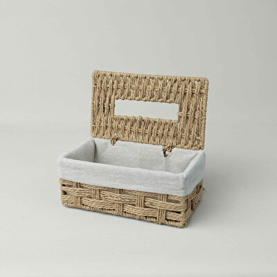 Linens Tidy Pecete Kutusu 25x14,5x10,7 Cm Naturel