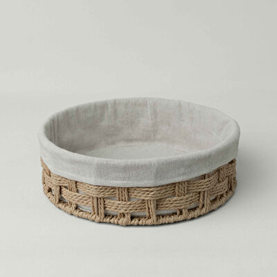 Linens Tidy Yuvarlak Sepet 32x10 Cm Naturel