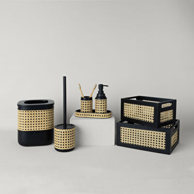 Linens Luther 29X20X13 cm Düzenleyici Sepet Siyah