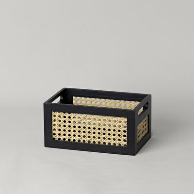 Linens Luther 29X20X13 cm Düzenleyici Sepet Siyah