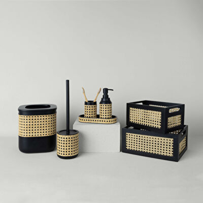 Linens Luther 25X16X12,3 cm Düzenleyici Sepet Siyah