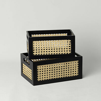 Linens Luther 25X16X12,3 cm Düzenleyici Sepet Siyah