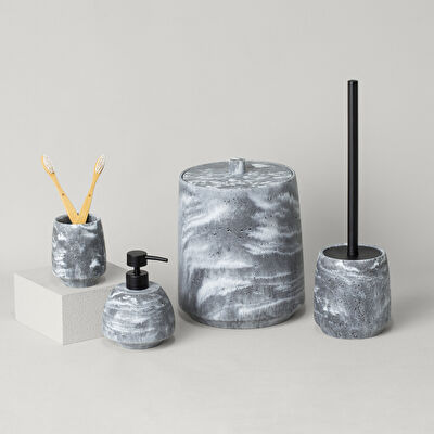 Linens Morio 11,1x14,1 cm Sıvı Sabunluk Gri