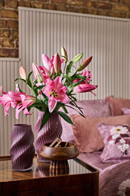 Linens Lenzy 13x13x23 cm Vazo Mürdüm