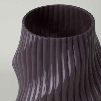 Linens Lenzy 13x13x23 cm Vazo Mürdüm