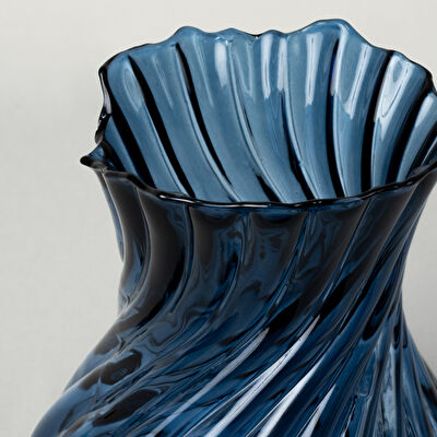 Linens Omella 15x15x20 cm Vazo Mavi