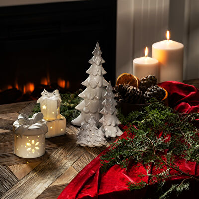 Linens Tree 8x7x9 cm Mumluk 8x7x9 cm Ekru