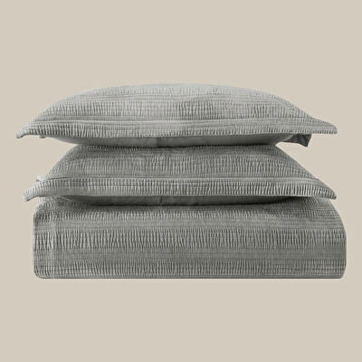 Linens Velona Çift Kişilik Yatak Örtüsü Seti Gri