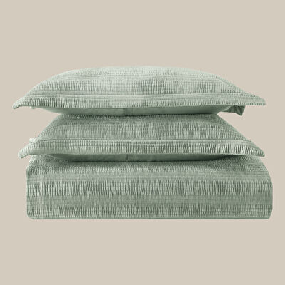 Linens Velona Çift Kişilik Yatak Örtüsü Seti Yeşil