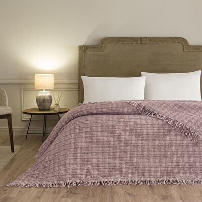 Linens Amorie Çift Kişilik Pembe Battaniye