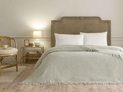 Linens Amorie Çift Kişilik Yeşil Battaniye