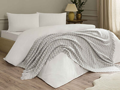 Linens Plumea Throw / Tv Battaniyesi Gri Tek Kişilik
