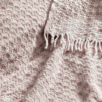Linens Plumea Throw / Tv Battaniyesi Gül Kurusu Tek Kişilik