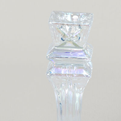 Linens Classy Şamdan 8x8x16 cm Şeffaf