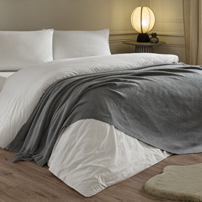 Linens Lunea Throw / Tv Battaniyesi Antrasit Tek Kişilik