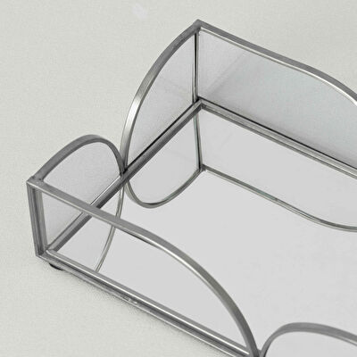 Linens Romilly 20x11 cm Tepsi Silver