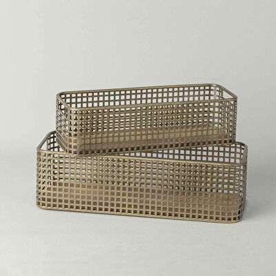 Linens Benson 36x13x10cm Düzenleyici Gold