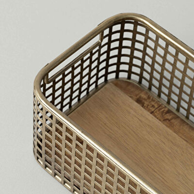 Linens Benson 36x13x10cm Düzenleyici Gold