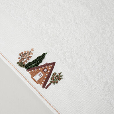 Linens Auren Pamuk 50x85 Cm Yüz Havlusu Ekru