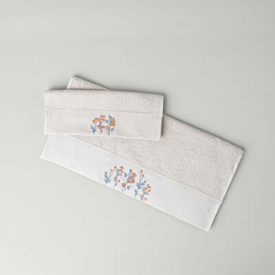 Linens Neris Pamuk 50x85 cm Yüz Havlusu Bej (450 G/M²)