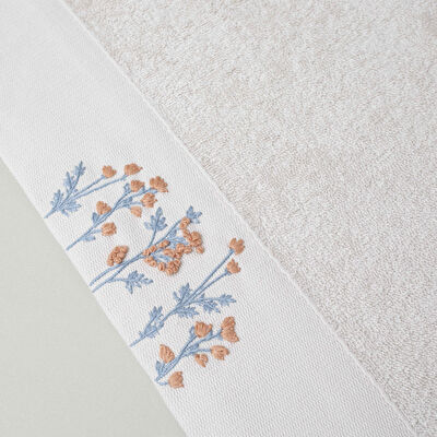 Linens Neris Pamuk 50x85 cm Yüz Havlusu Bej (450 G/M²)