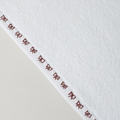 Linens Ribbon Pamuk 50x85 Cm Yüz Havlusu Beyaz